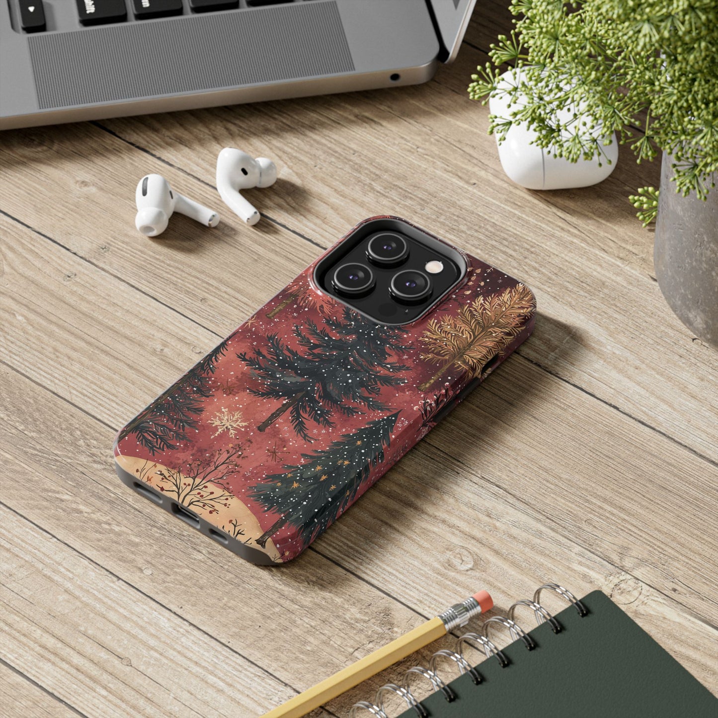 Rustic Red Winter Forest - iPhone Series Case