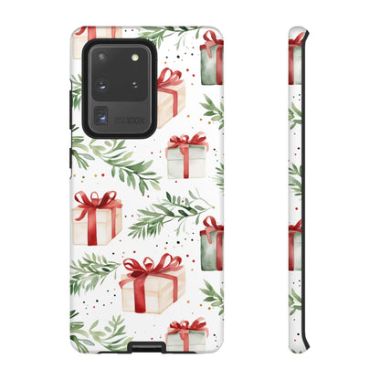 Watercolor Holiday Gifts & Greenery - Samsung Galaxy Series Case