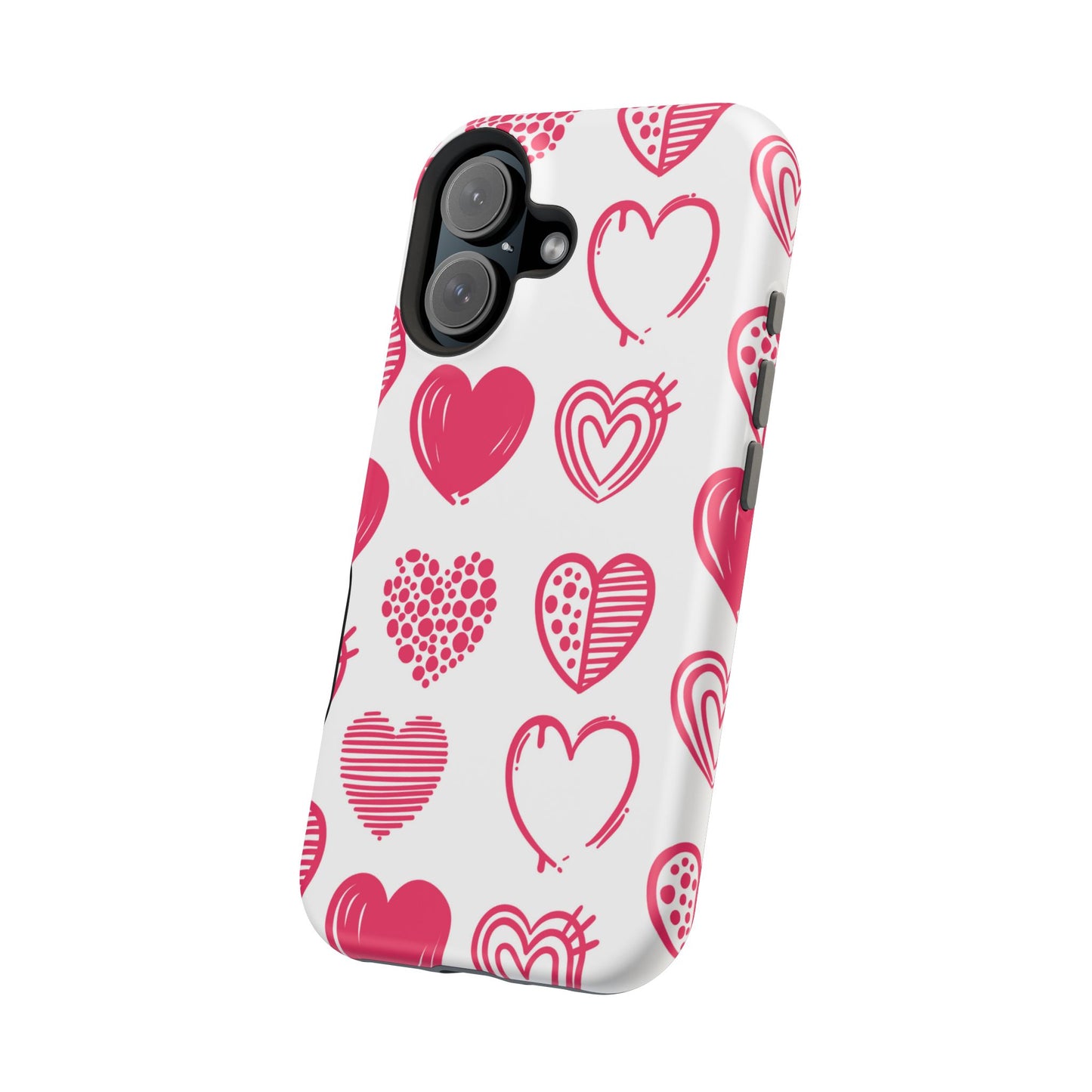 Funky Pink Hearts – MagSafe iPhone Case