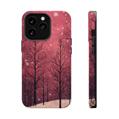 Pink Winter Twilight Forest - MagSafe iPhone Series Case