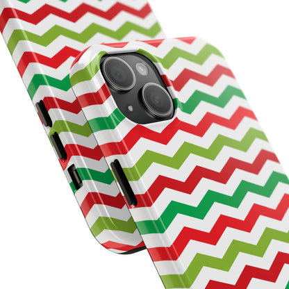 Vibrant Fiesta Chevron – Yellow Green, Green & Red Geometric Case