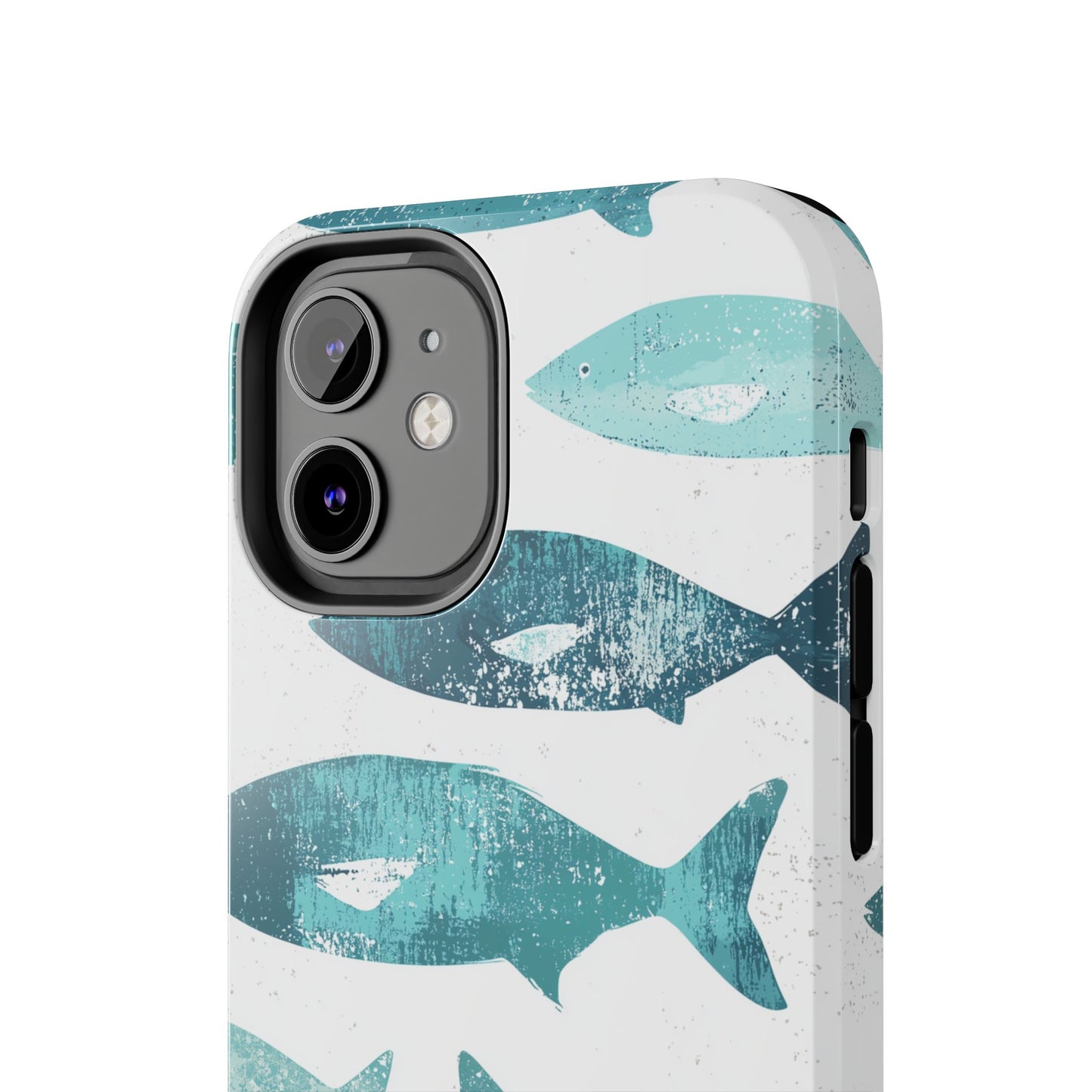 Vintage Blue Fish Print - iPhone Series Case