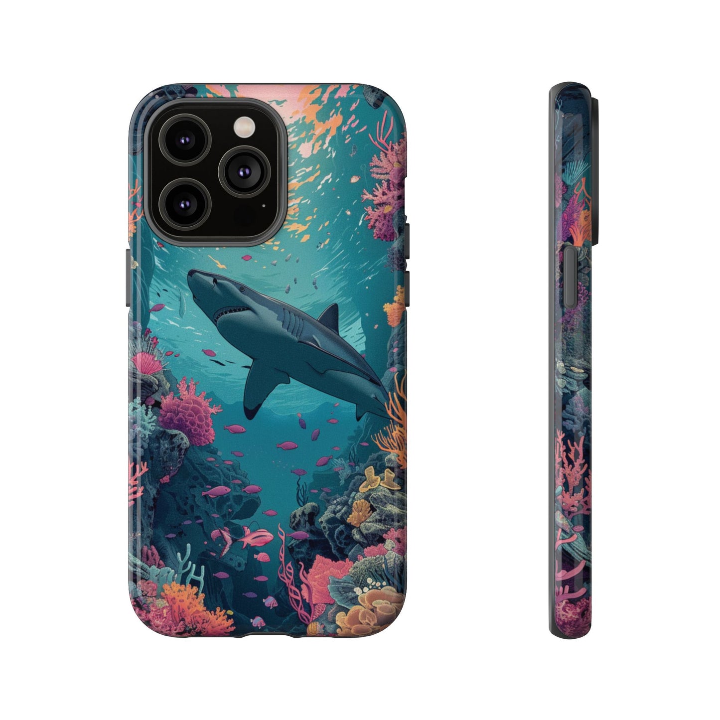 Ocean Shark Coral Reef iPhone Case