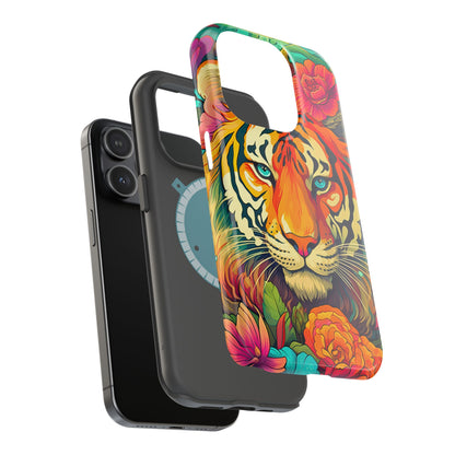 Fierce Rainbow Tiger Art - MagSafe iPhone Case