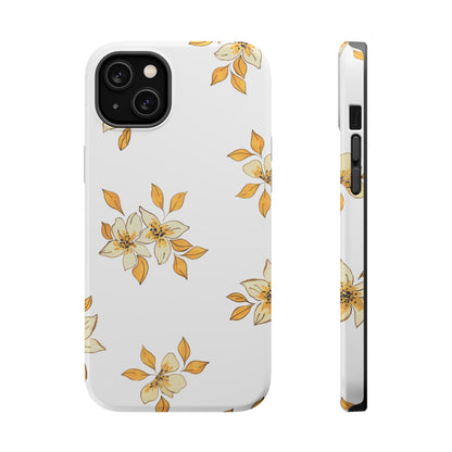 Delicate Yellow Blossom MagSafe iPhone Case – Minimalist Floral Design with Matte Finish