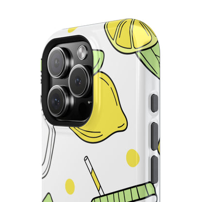 Lemonade Love Tough MagSafe iPhone Case – Fun Lemon Mason Jar Design, Dual-Layer Protection