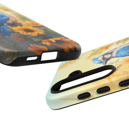 Blue Jay & Sunflowers Phone Case - Perfect Gift for Bird Lovers!