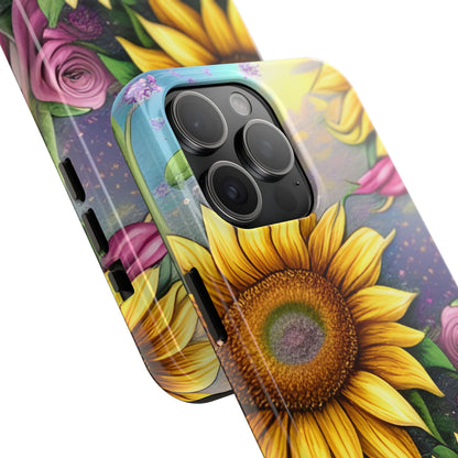 Whimsical Sunflower & Rose Garden - iPhone Series Case