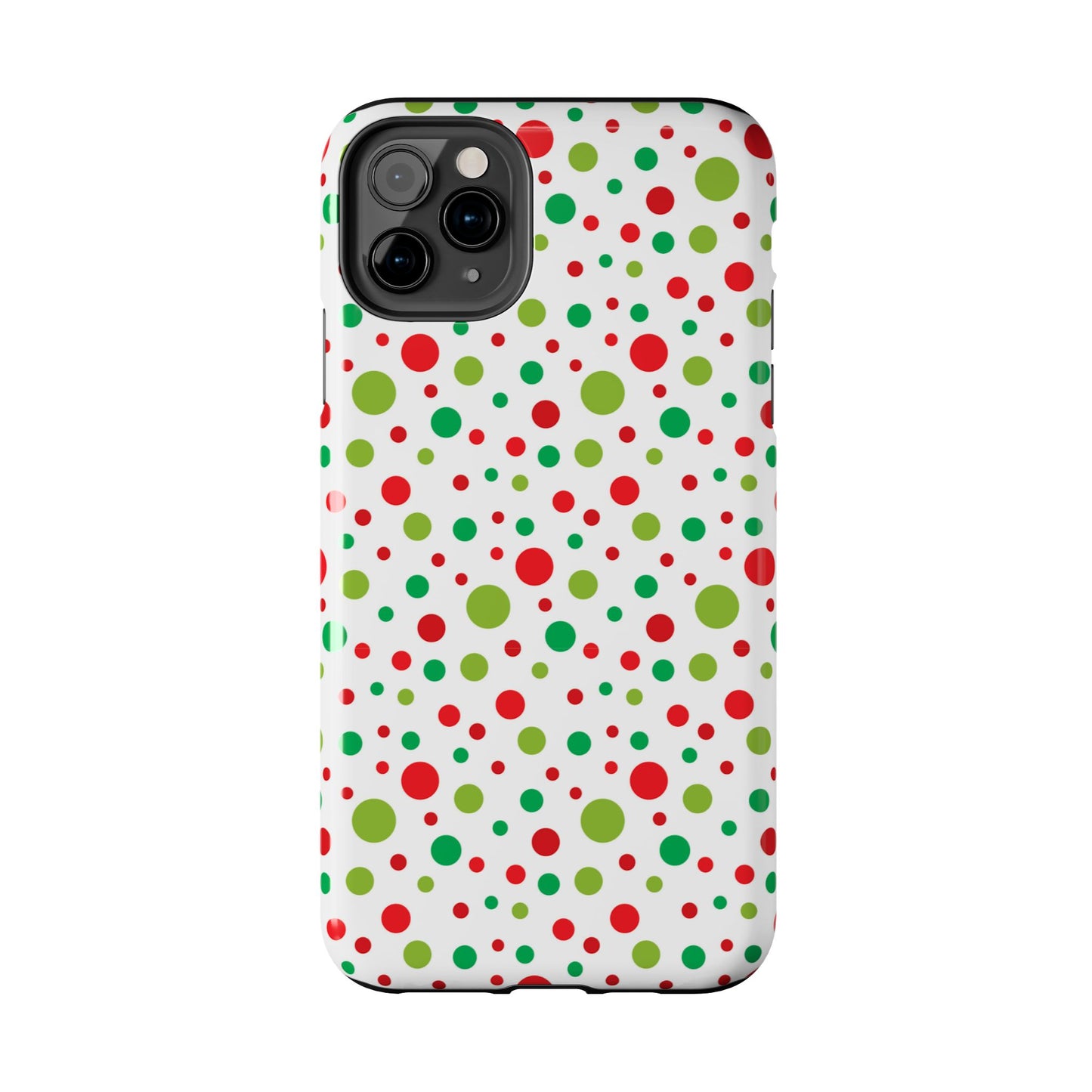 Red & Green Christmas Polka Dots – iPhone Case