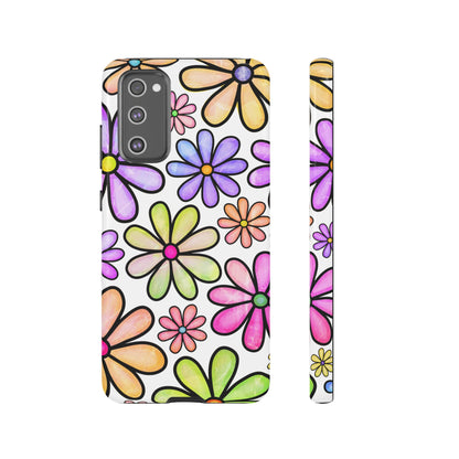 Pastel Daisy Dream Samsung Galaxy Case – Slim Profile, Glossy Finish