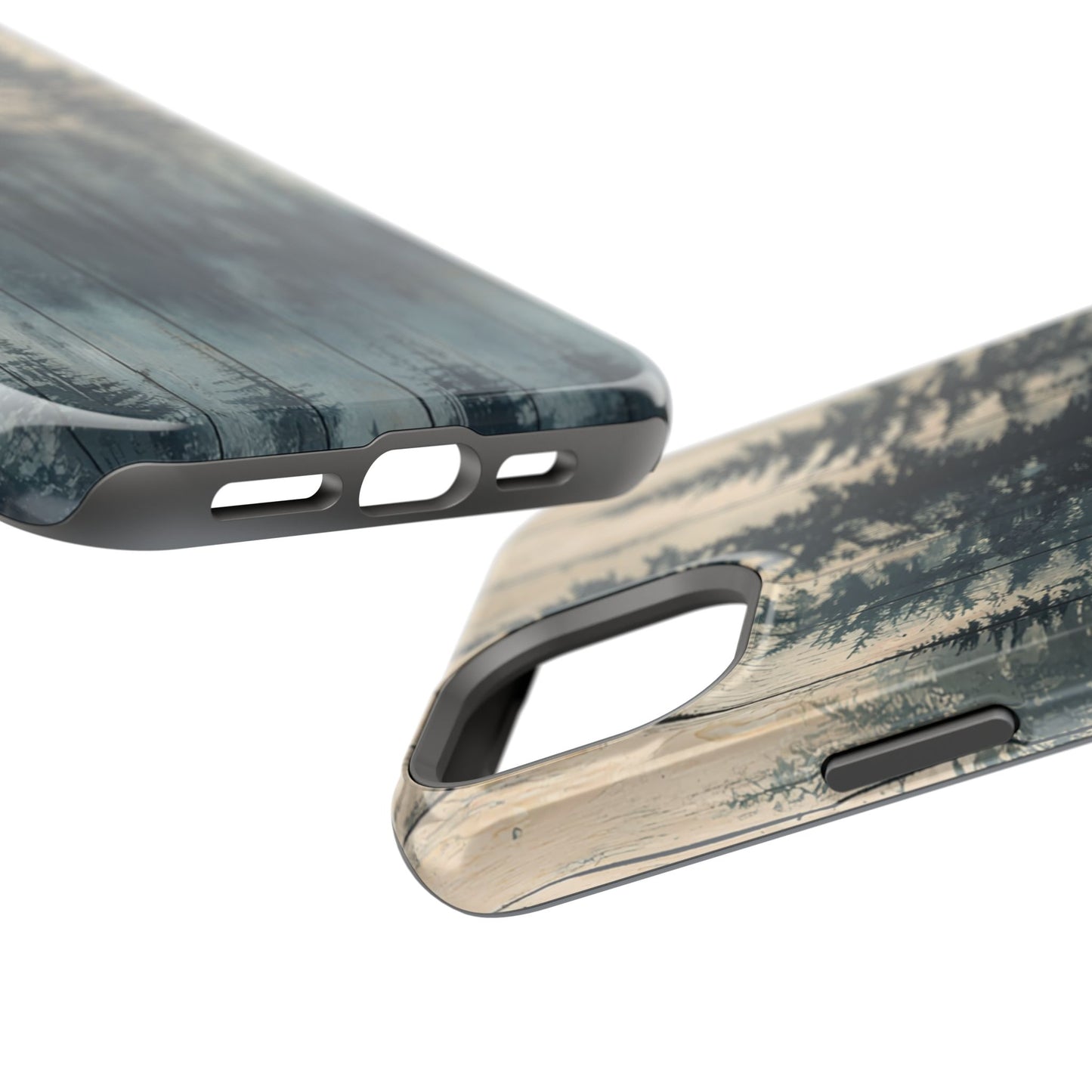 Misty Forest MagSafe iPhone Case - Rustic Nature-Inspired Protective Cover