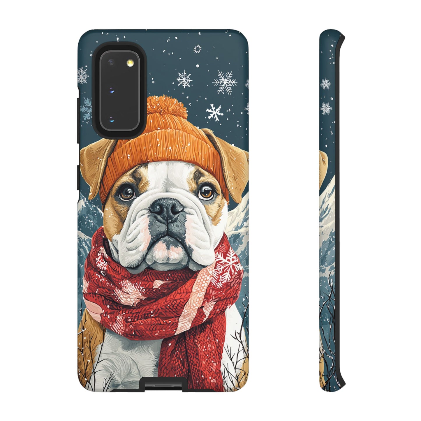 Cozy French Bulldog Samsung Galaxy Case – Rustic Fireplace Protective Cover