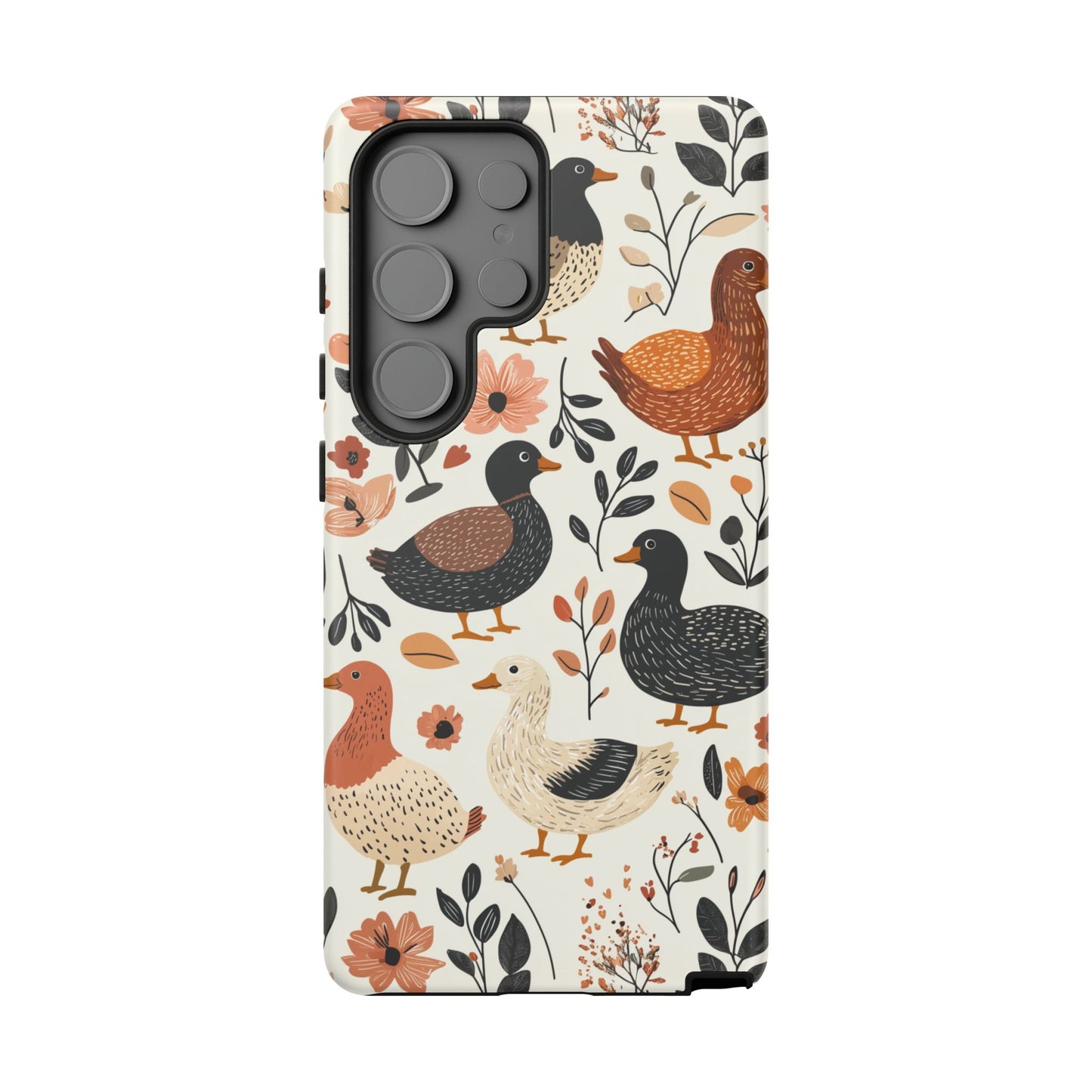 Vintage Duck Case – Floral & Leaf Design