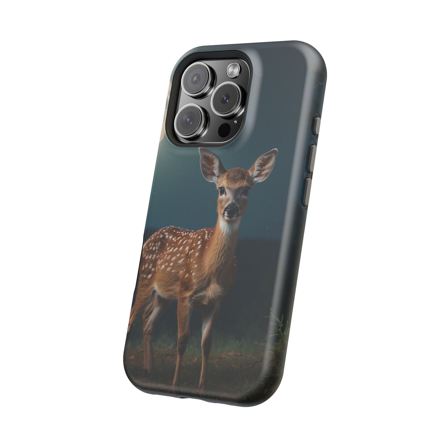 MagSafe-Compatible iPhone Case – Mystic Fawn Under the Moonlit Sky