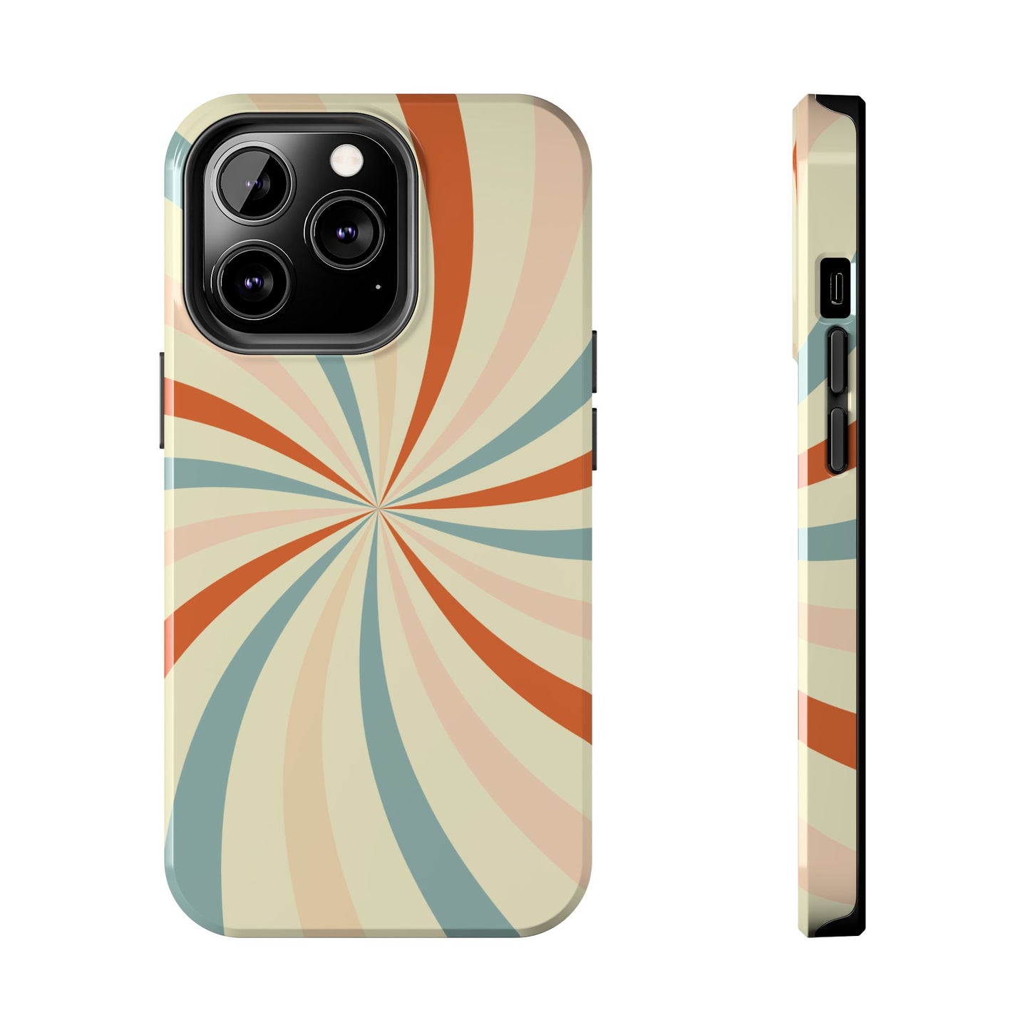 Retro Swirl iPhone Case – Durable, Vintage-Inspired Design with Dual-Layer Protection