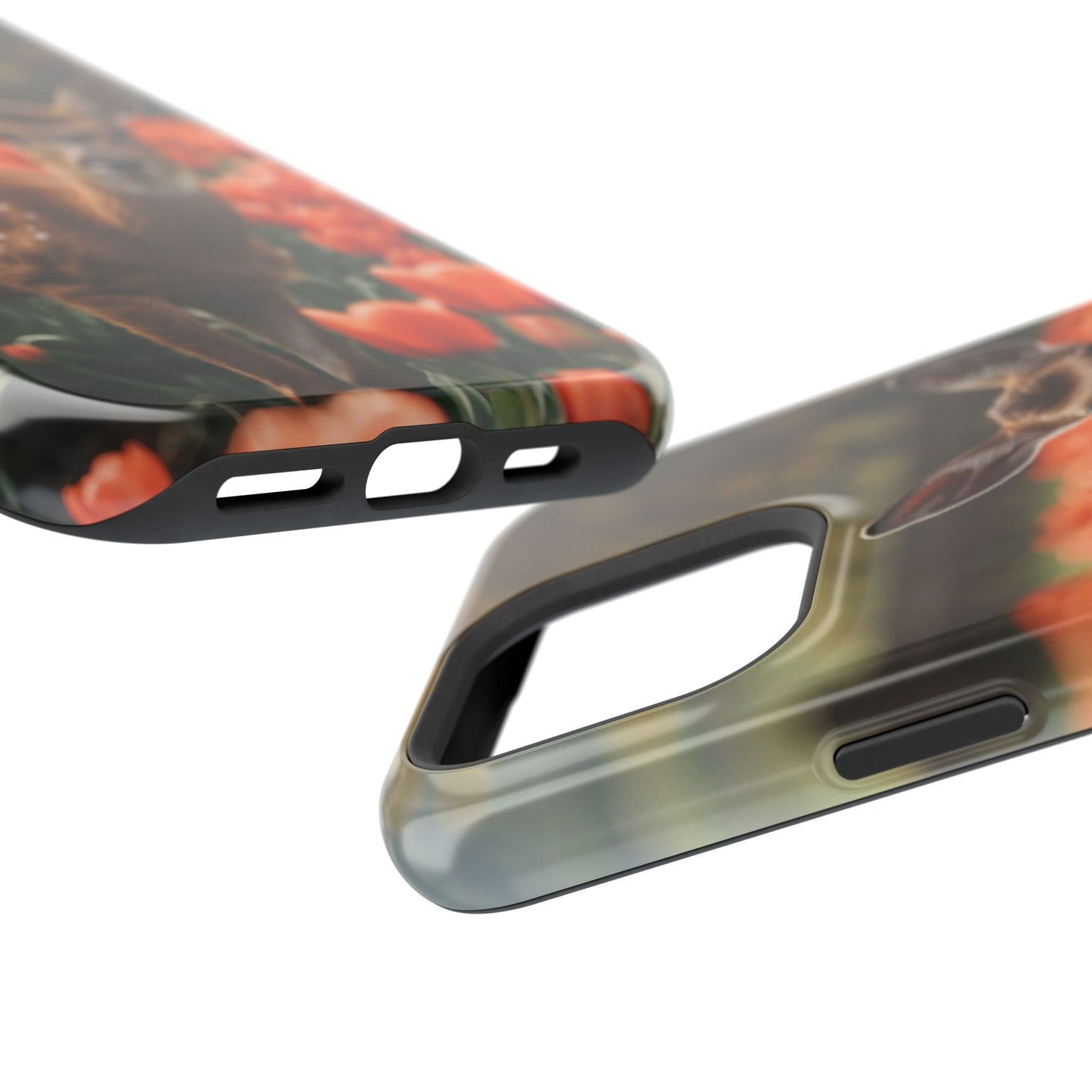 Fawn Among Tulips MagSafe iPhone Case