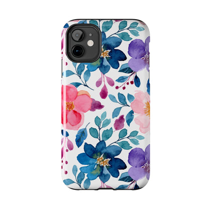 Mystic Bloom – iPhone Case with Elegant Watercolor Floral Design