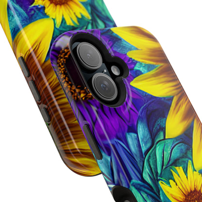 Purple & Gold Sunflower Dream - MagSafe iPhone Series Case