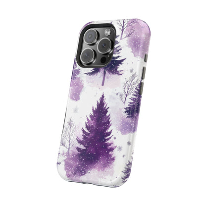 Purple Snowy Forest - MagSafe iPhone Series Case