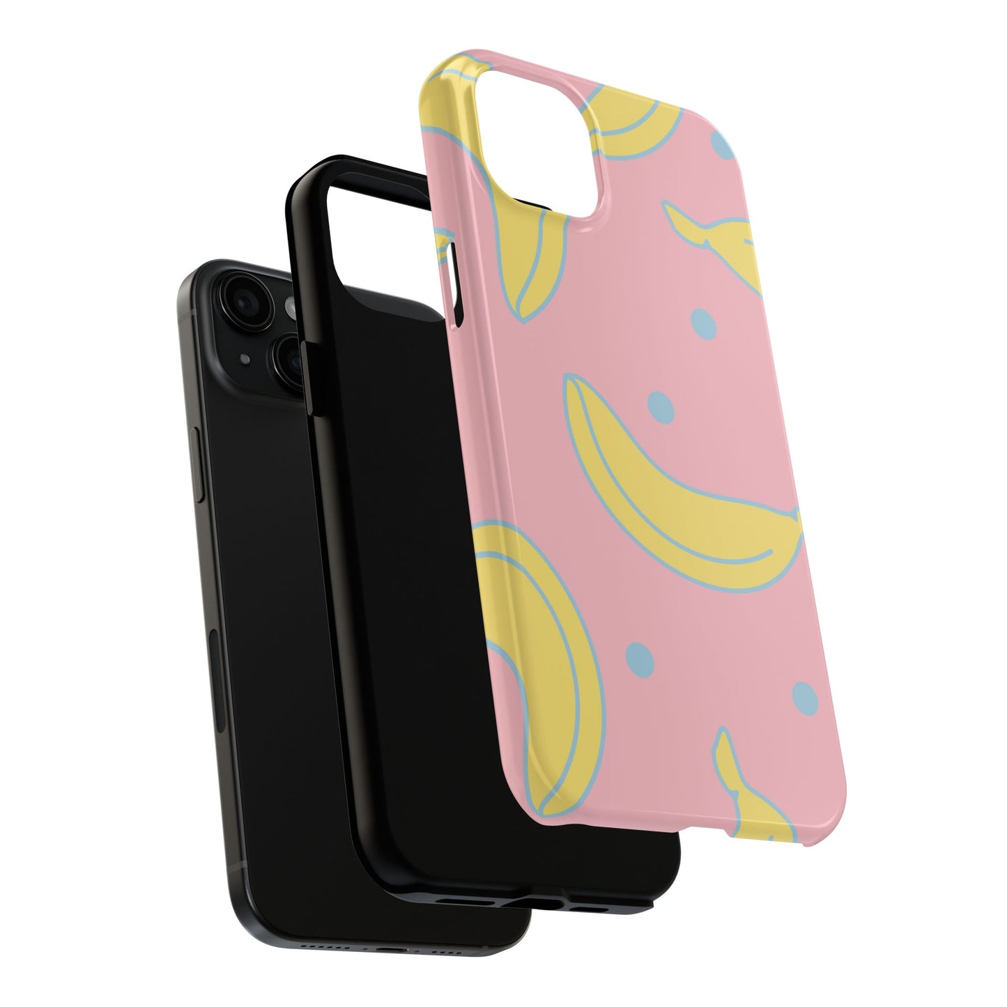 Pink Banana Pop iPhone Case – Cute Pastel Design with Fun Retro Vibe