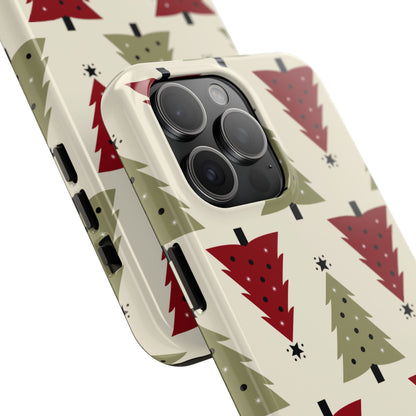 Retro Christmas Trees Pattern - iPhone Series Case