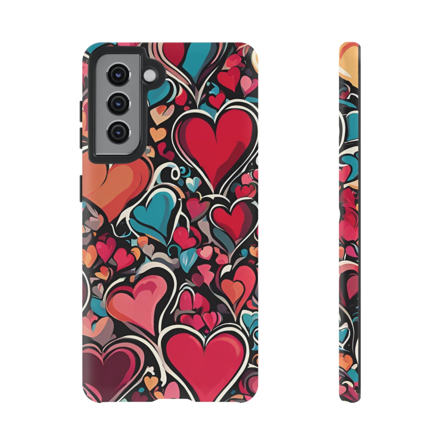 Vibrant Multicolor Heart Art – Samsung Galaxy Case