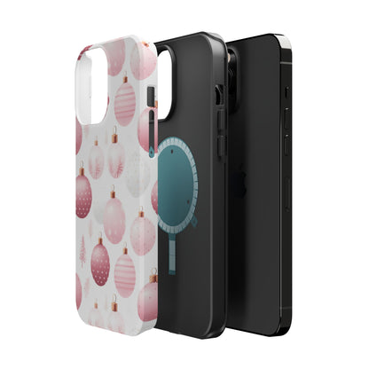 MagSafe iPhone Case: Merry in Pink – Christmas Balls