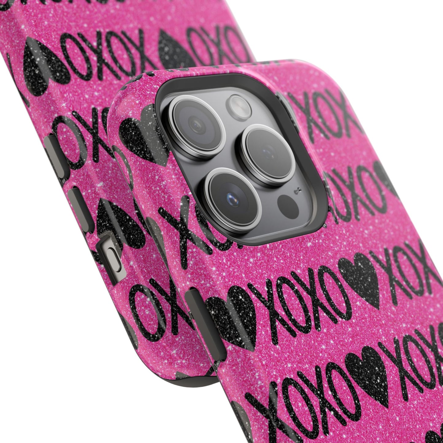 XOXO Glitter Hearts MagSafe Case