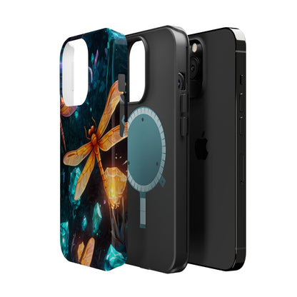 Mystical Dragonflies & Crystals – MagSafe iPhone Series Case