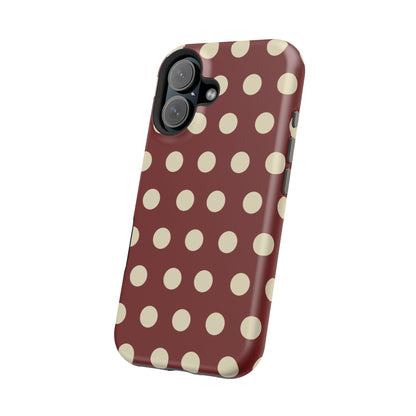 Classic Red & Cream Polka Dots - MagSafe iPhone Case