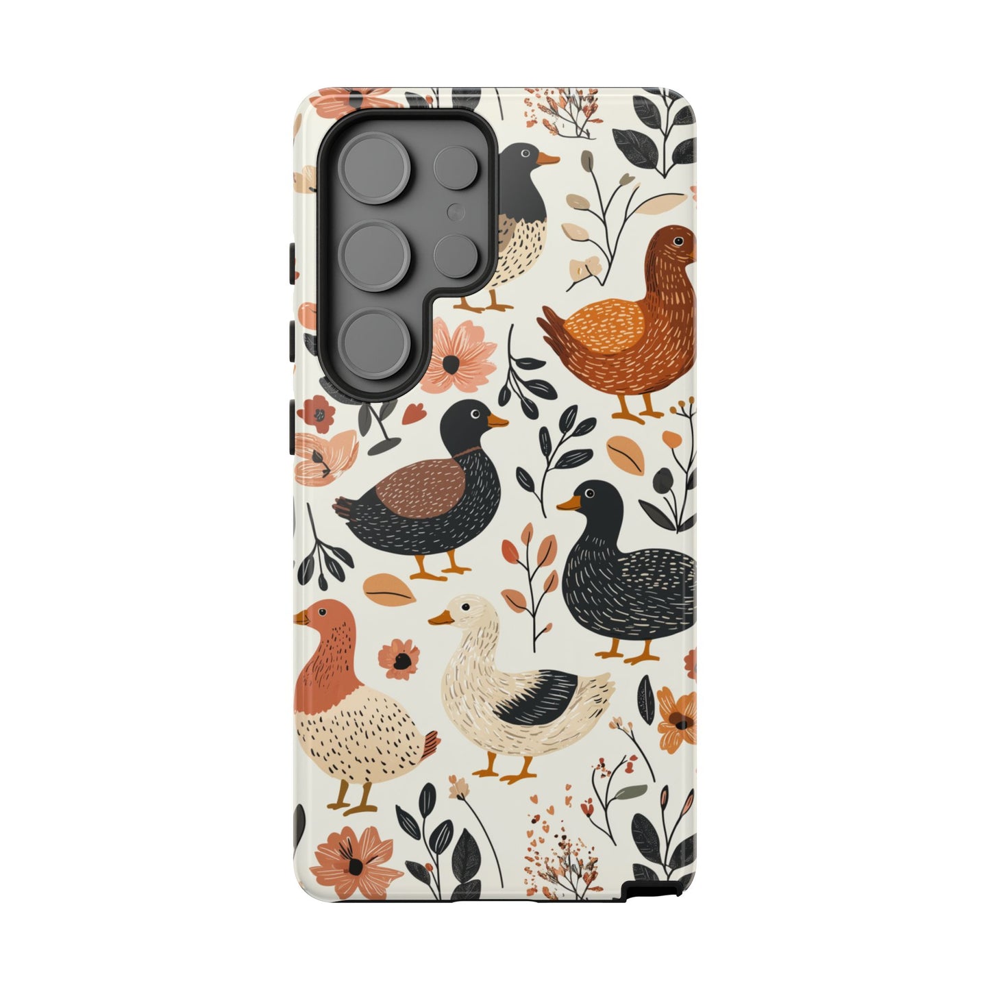 Vintage Duck Case – Floral & Leaf Design