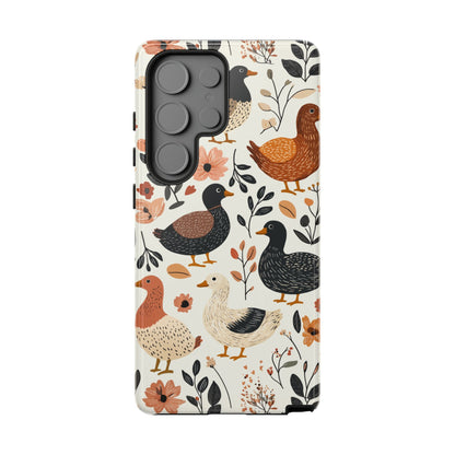 Vintage Duck Case – Floral & Leaf Design