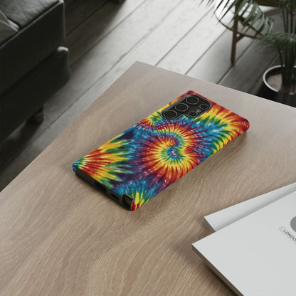 Vibrant Tie-Dye Swirl Samsung Galaxy Case – Retro Rainbow Design