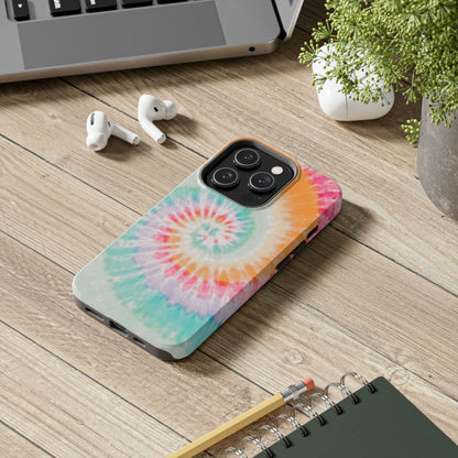 Pastel Swirl Tie-Dye iPhone Case – Soft & Minimalistic Style