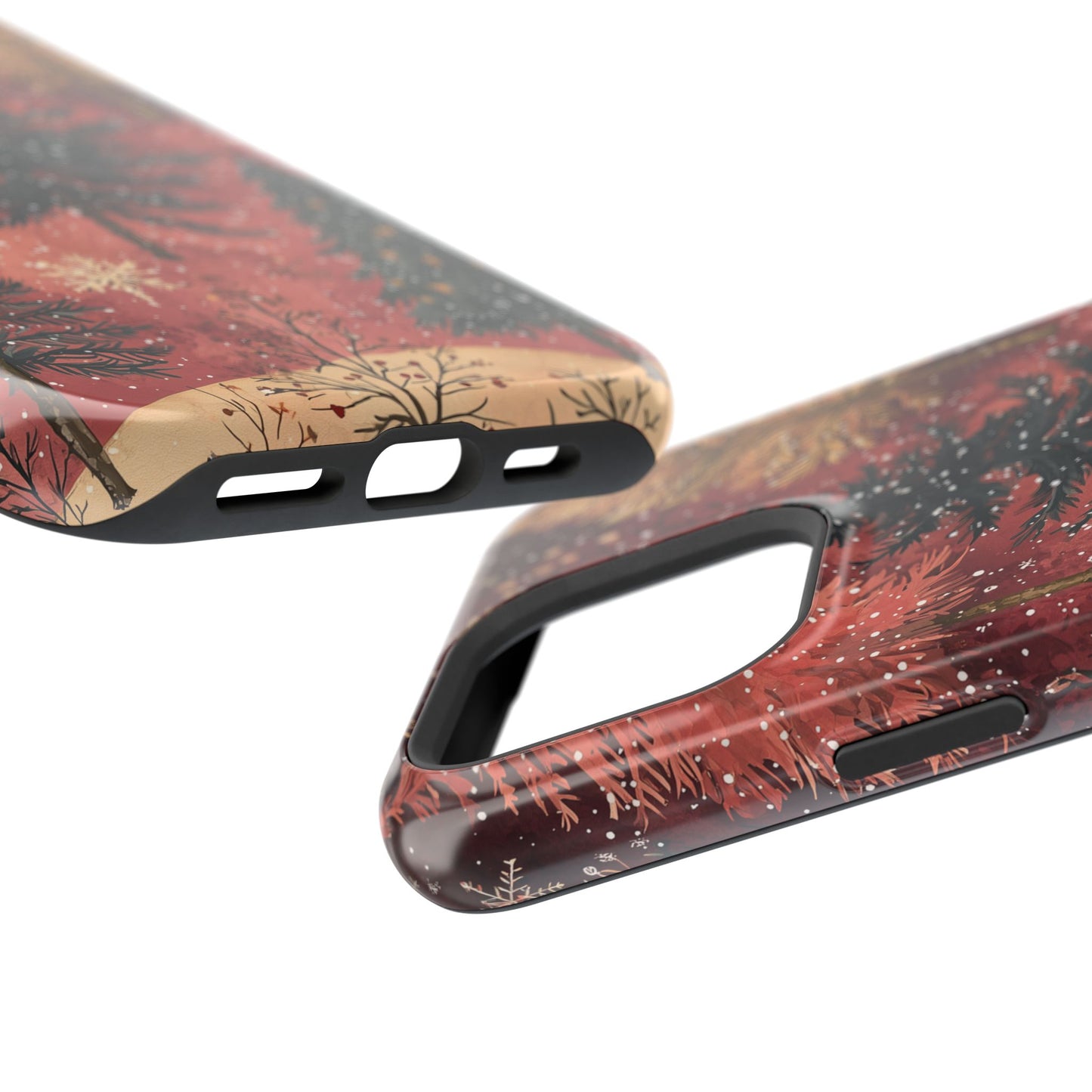 Rustic Red Winter Forest - MagSafe iPhone Series Case