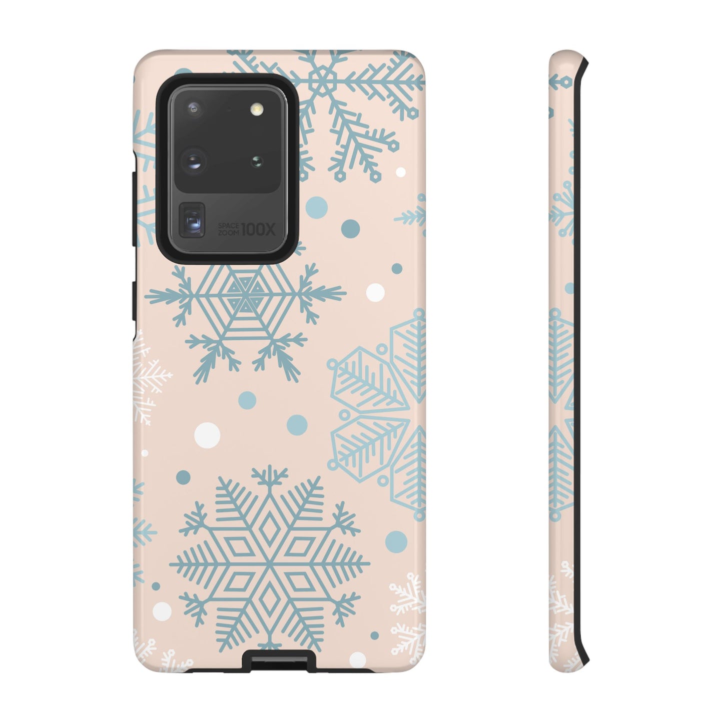 Winter Snowflakes Samsung Galaxy Case – Shockproof, Smooth Matte Finish, Dual-Layer Protection