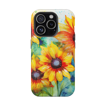 Watercolor Sunflower Splash - MagSafe iPhone Series Case