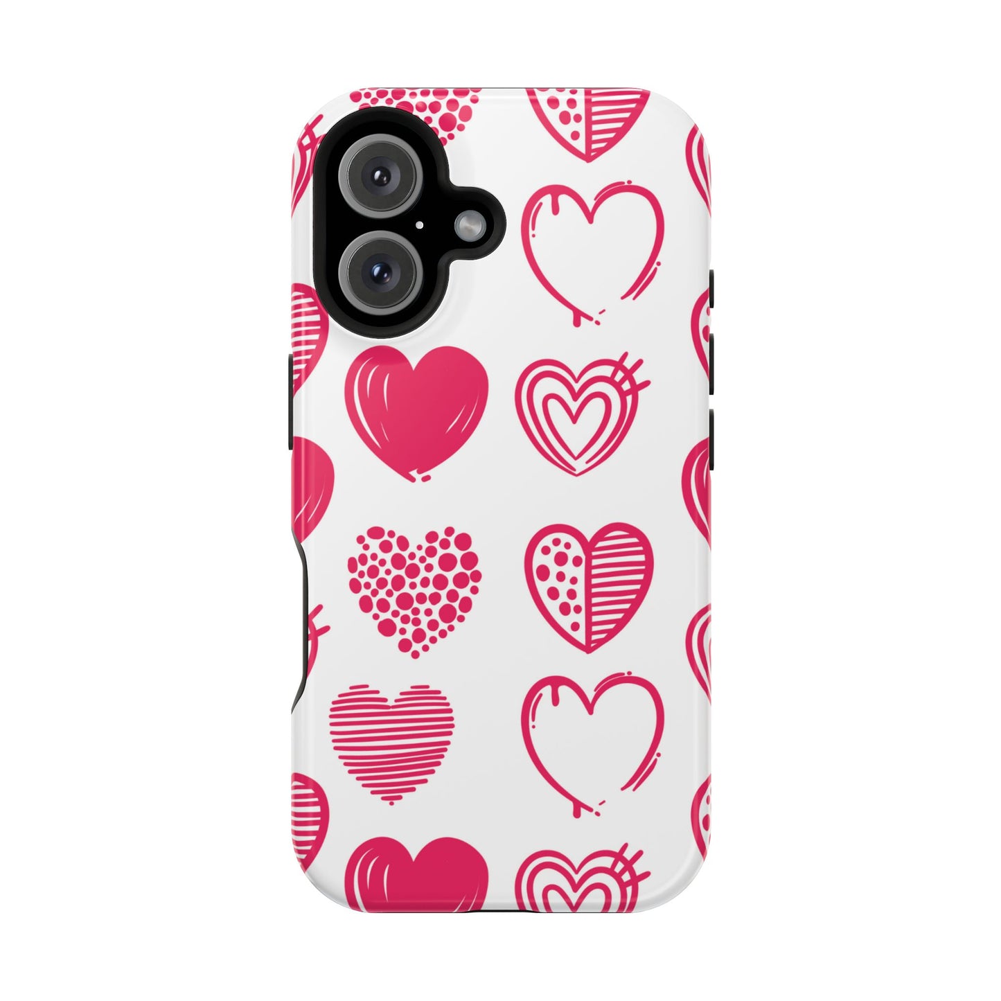 Funky Pink Hearts – MagSafe iPhone Case