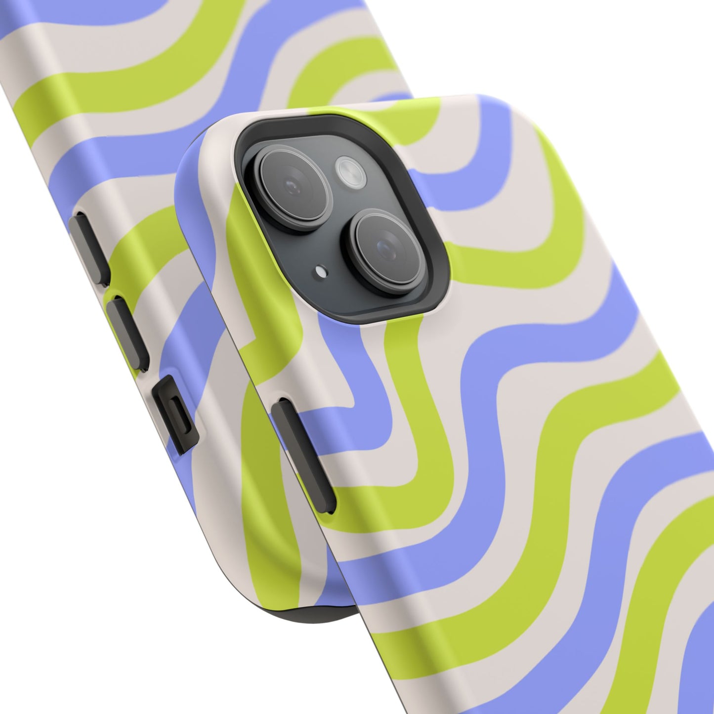 Neon Wave MagSafe iPhone Case – Bold Dual-Layer Protection with 70s-Inspired Vibe