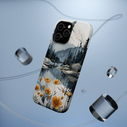 Silver Alpine Wildflower iPhone Case