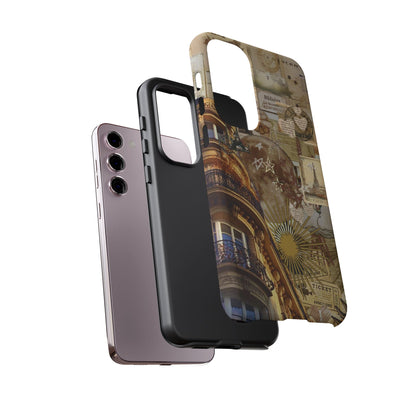 Parisian Dream Collage Samsung Galaxy Case – Dual-Layer Protection with Vintage French Aesthetic