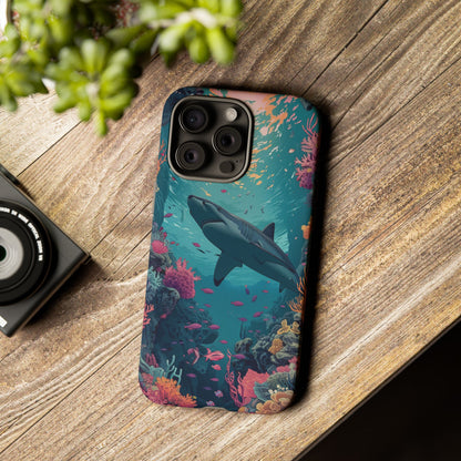 Ocean Shark Coral Reef iPhone Case