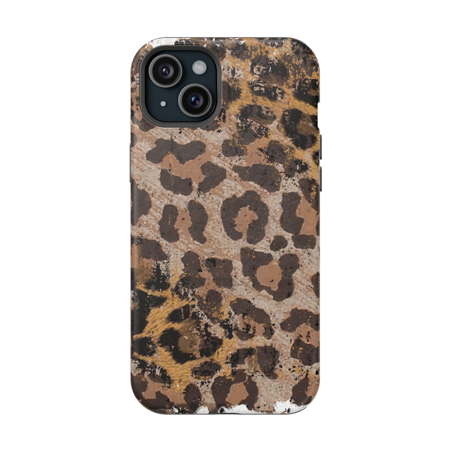 Vintage Distressed Leopard Print - MagSafe iPhone Series Case