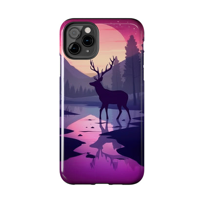 Twilight Elegance: Stag Reflection – iPhone Case