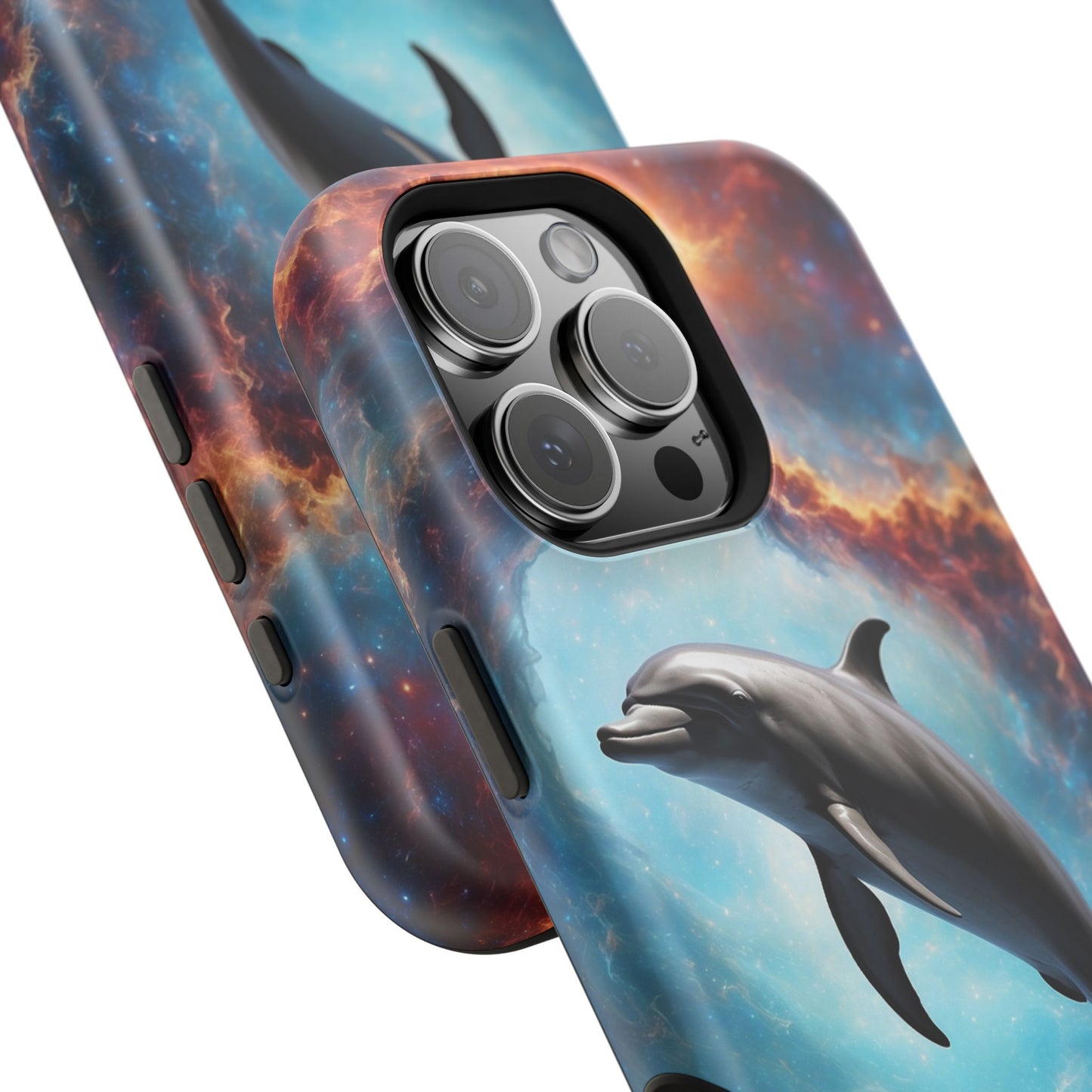 Cosmic Dolphin Space Vibes - MagSafe-Compatible Case