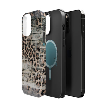 Rustic Leopard Wood Print - MagSafe iPhone Series Case