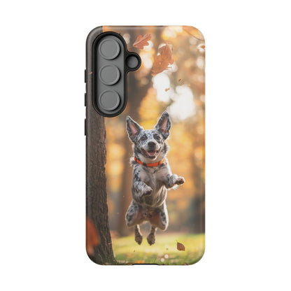 Energetic Blue Heeler Forest Pup Samsung Galaxy Case – Durable Outdoor-Inspired Design