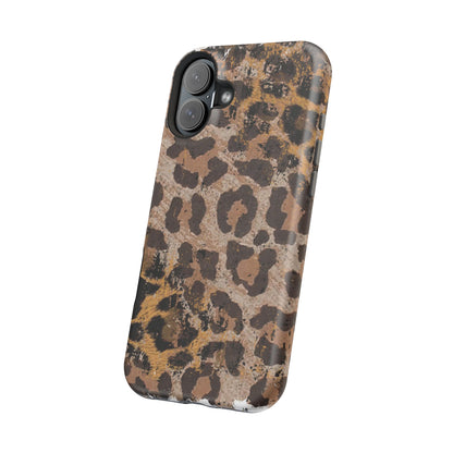 Vintage Distressed Leopard Print - MagSafe iPhone Series Case