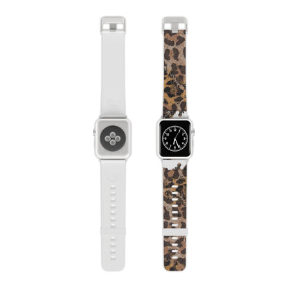 Vintage Distressed Leopard Print Apple Watch Band