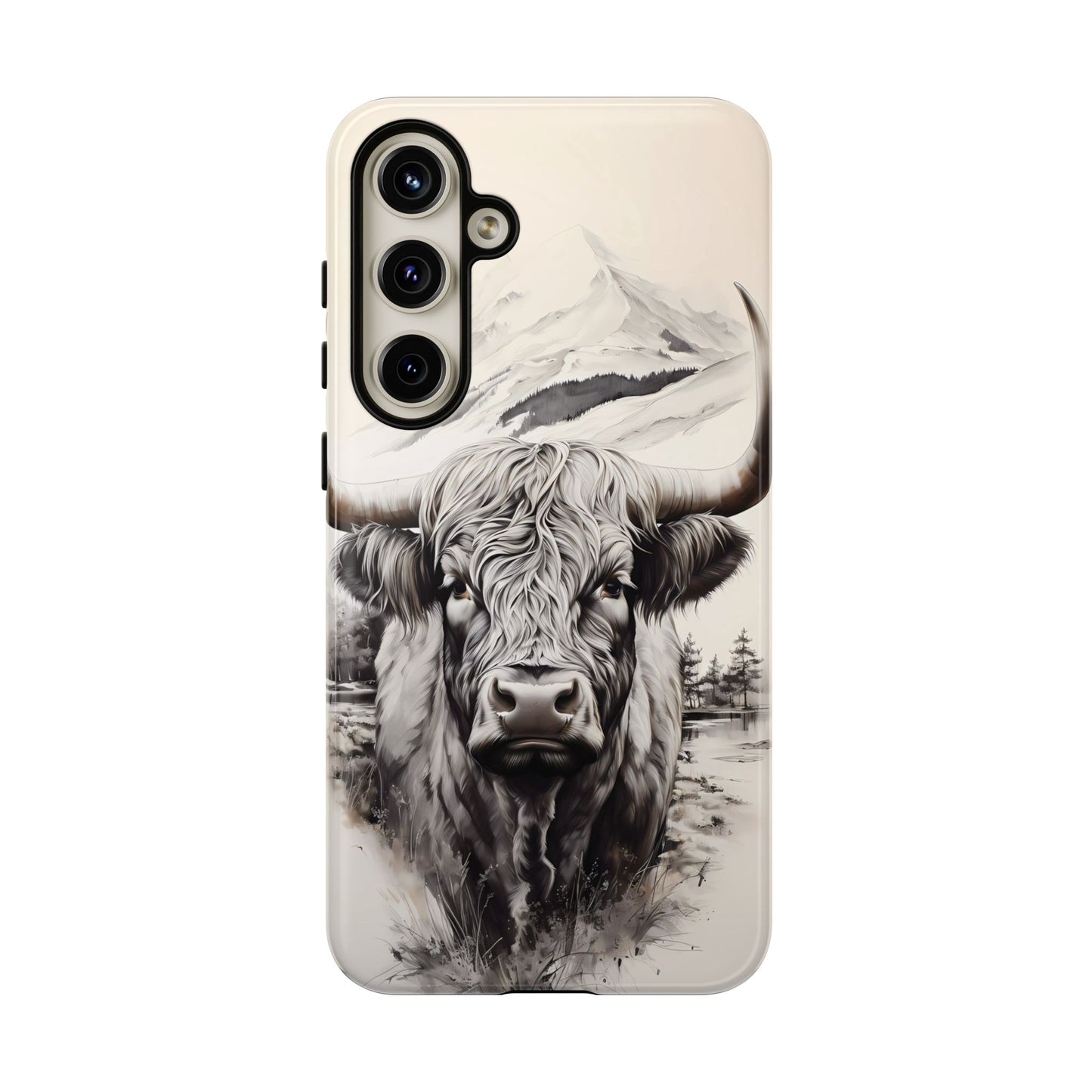 Western Highland Cow Case | Durable Farmhouse Design